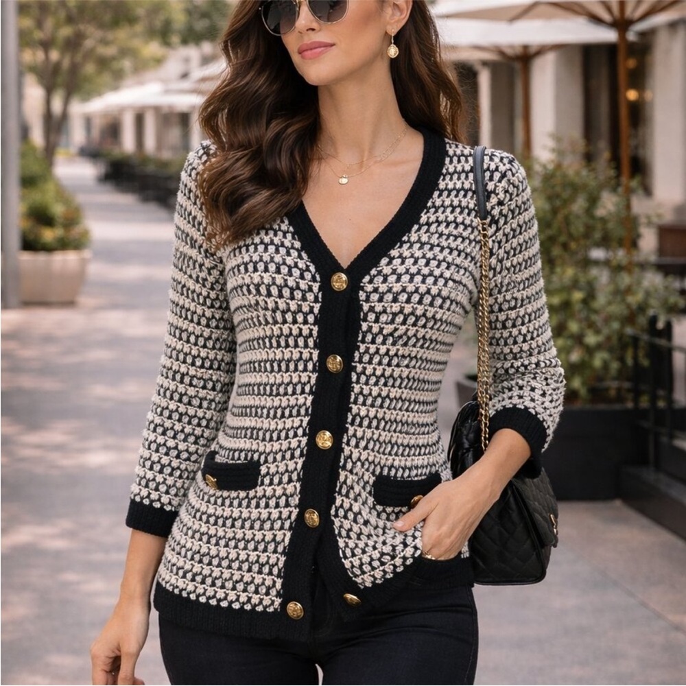 CAbi Coco Waffle Knit Cardigan